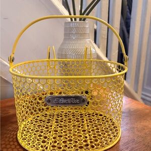 Yellow Metal Bike Basket